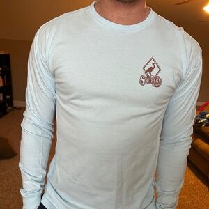 Comfort Colors Southern Strut Clothing Company Men's Sky Blue Long Sleeve